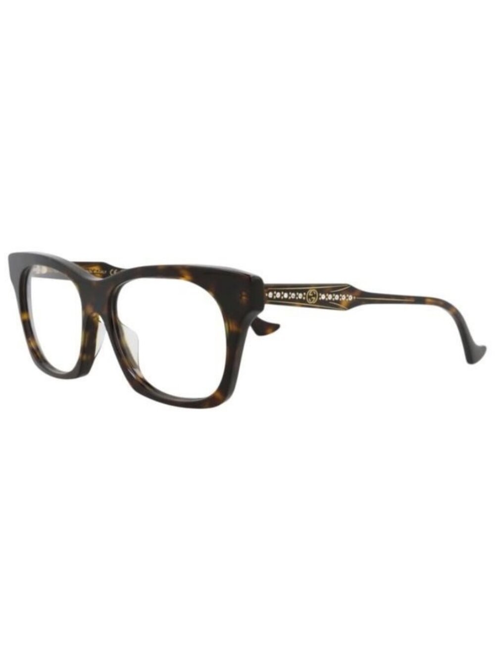 New Gucci Womens Cat Eye Havana Havana Transparent Fashion Designer Eyeglasses